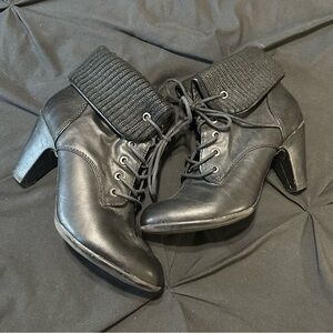 Sweater Cuff Ankle Boots, US9